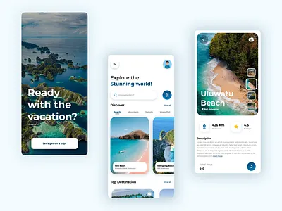 Lungo 🏖️ - Travel Application app application mobile application ui mobile travel ui mobile ui travel ui ui ui design ui ux