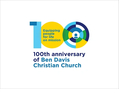 100th anniversary of Ben Davis Christian Church - Proposal 2 100 100 years anniversary bdcc ben davis branding christian chuch color blocks design human illustration indianapolis ldk le dang khoa logo proposal saigon usa vietnam