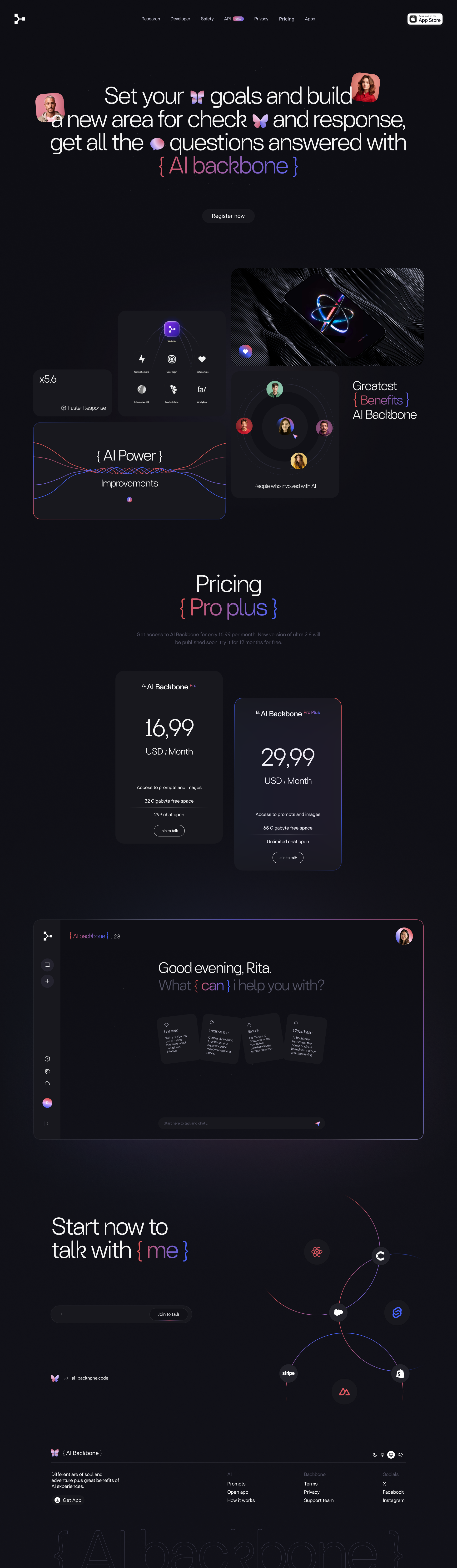 Ai backbone Landing Page ai artificial intelligence case chatgpt dark design fintech inspiration landing landing page nvidia openai platform project saas startup ui ui ux web design webdesign