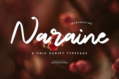 Naraine – A Chic Script Typeface monoline brush