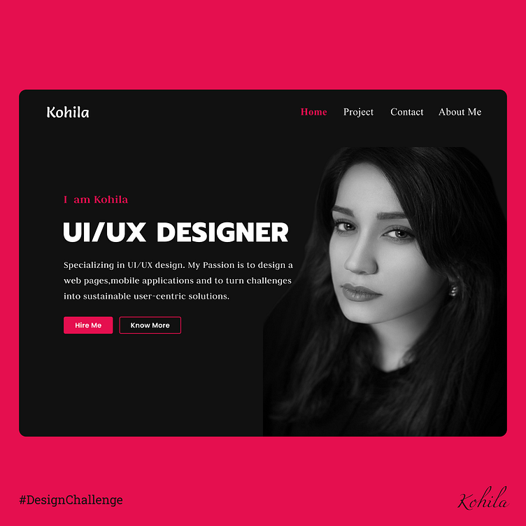 Landing Page - Design challenge 3 by Kohila on Dribbble