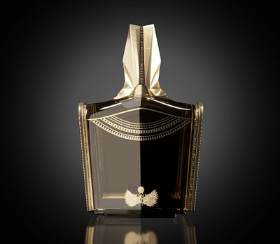 Pharaonic Perfume Bottle 3d bottle branding design illustration packaging perfume product render