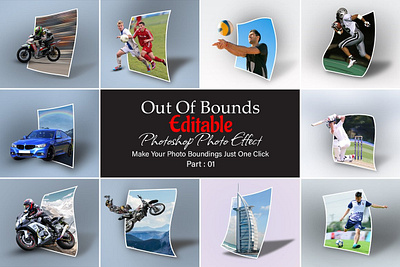 Out of Bounds Photoshop Photo Effect branding design effect illustration ink art modern photo effect photoshop photoshop action ui