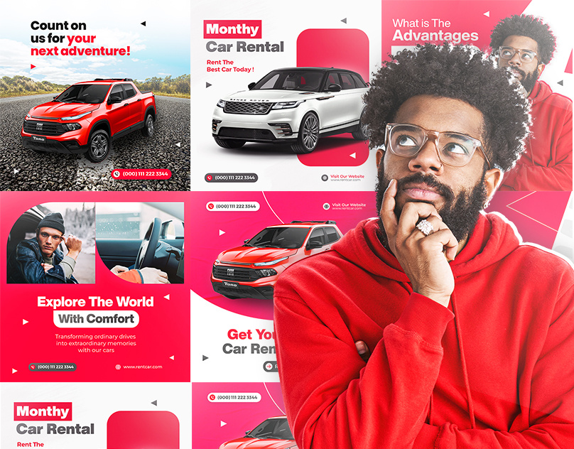 Creative Social Media - Car Rent ads design advertising design banner advertisement banner design car ads car rent car rent post car rent services ads car rental ads car rental posts design car social media post creative ads desig creative social media ads design graphic design social media ads social media banner social media creatives social media design social media post