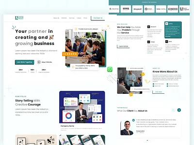 Design Agency website landing page landing page ui website design