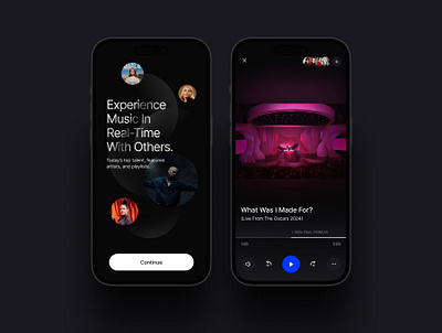 Music app design live live show music play playlist streaming ui ux video