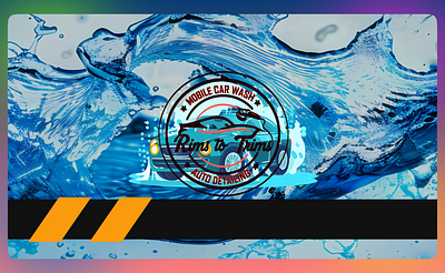 Car wash business card branding logo ui