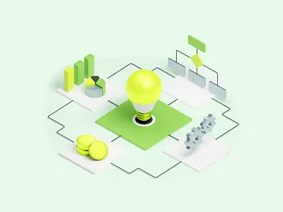 3D idea for business success and project management 3d 3d animation 3d render after effects animation blender graphic design illustration motion graphics