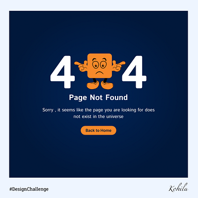 404 Error Page - Design challenge 9 404 error design challenge figma ui ui inspiration uiux user expereince user interface