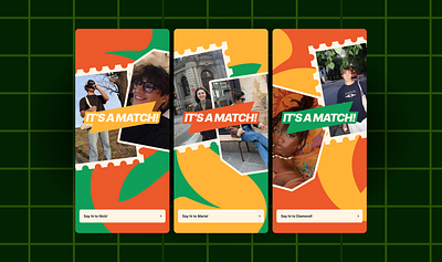 MATCH - Dating app branding figma graphic design interface modern navigation onboarding ui