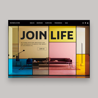 Homo.com Redesign agency design graphic design home landing page new work online shop ui web web design website