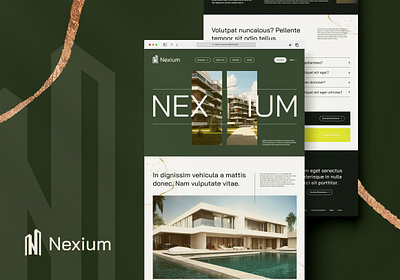 Nexium Real Estate - Primeum website creative website design figma landing page shopify website website design