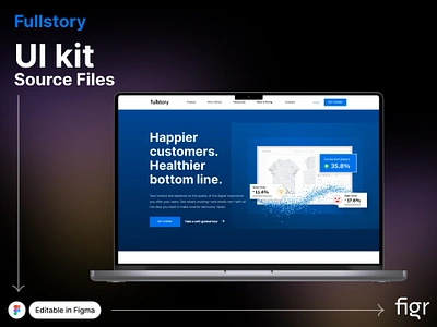 Make Fullstory UI your own analytics branding design digital experience figma free fullstory kit mockup platform software sooftware template ui ui kit ui ux utm web app web design website