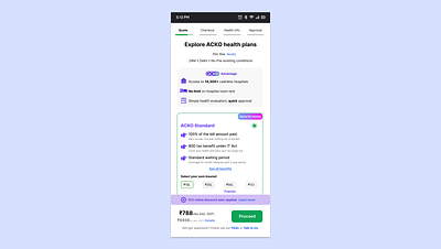 Insurance Quote UI acko concept figma insurance ui ux