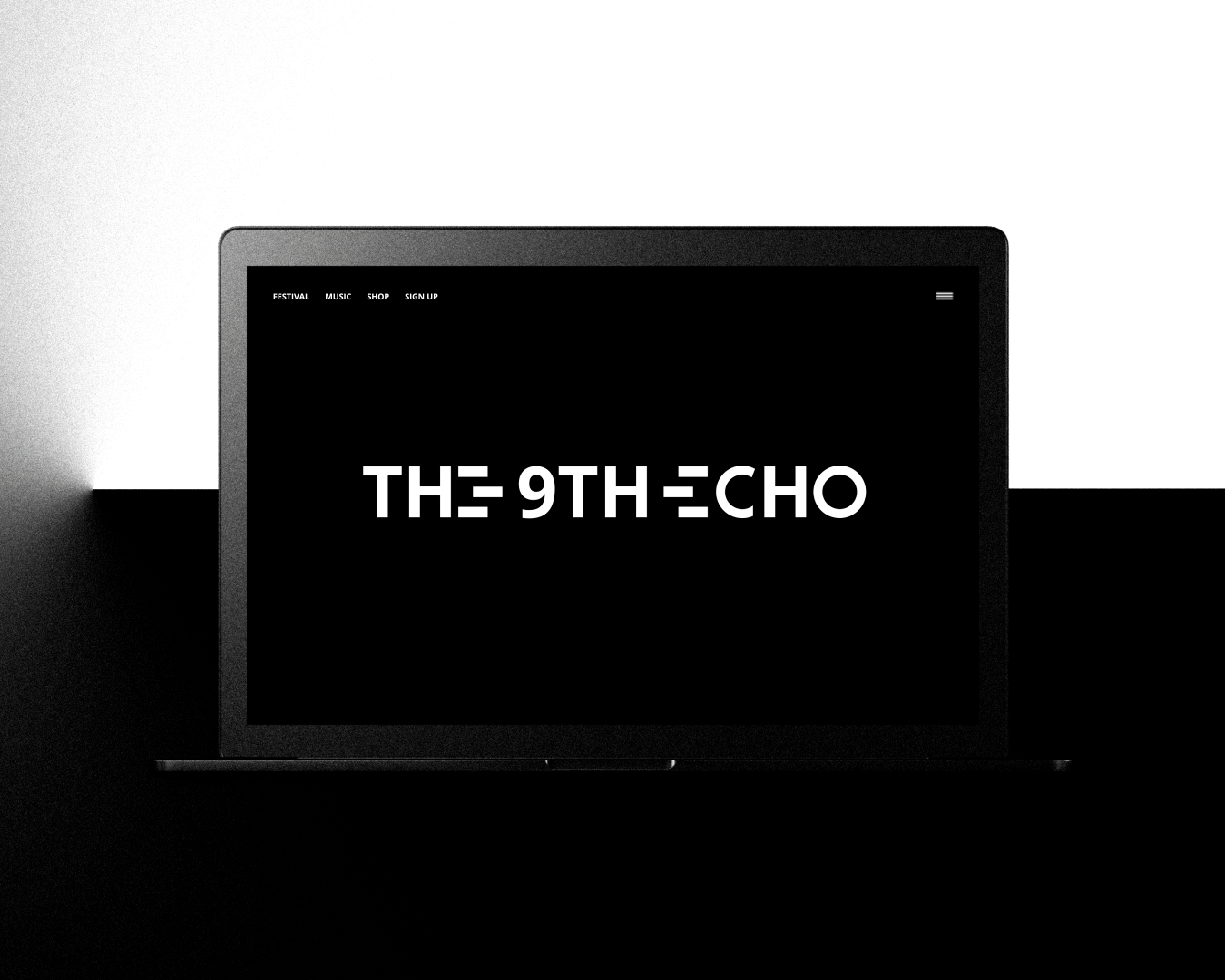 The 9th Echo - web layout branding design festival layout minimal music poster ui