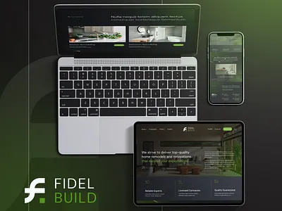 Fidel Build Home Remodelling - Primeum website creative website design figma landing page shopify website website design