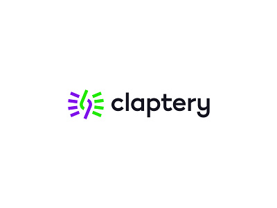 claptery branding clap design graphic design hands letter logo symbol