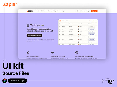 Make Zapier UI your own automate workflows branding design editable figma free kit minimal mockup modern ui platfrom software template ui ui kit ui ux web app website workspace zapier