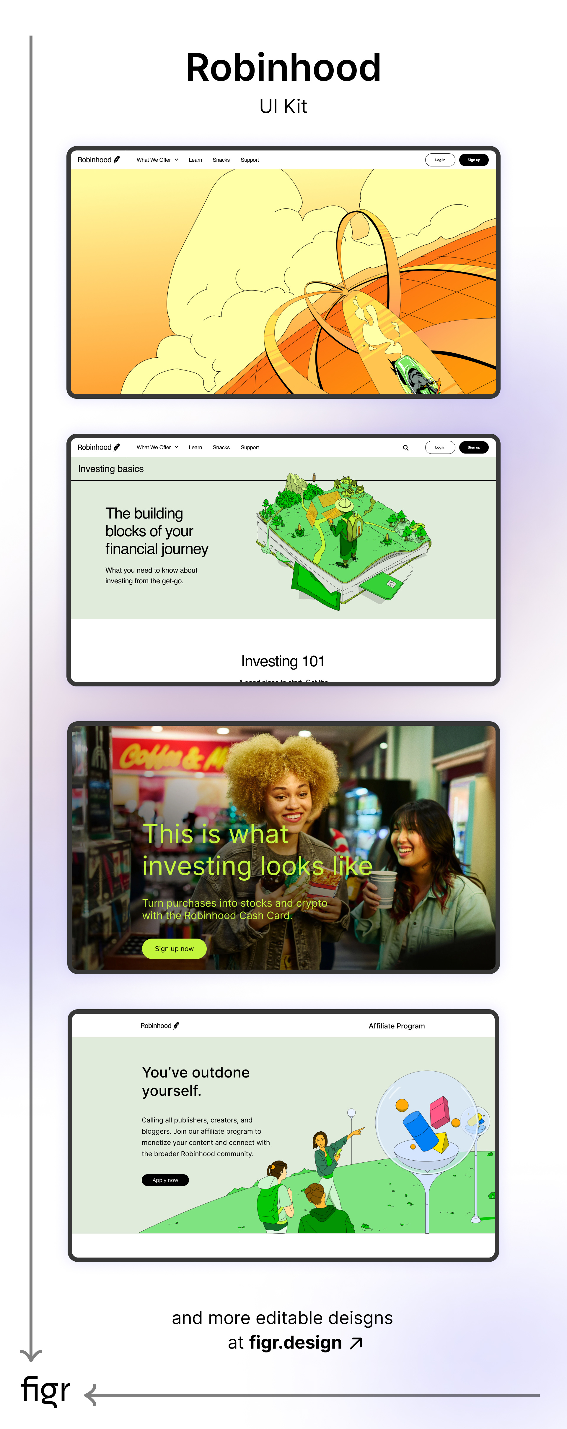 Make Robinhood UI your own by Figr Design on Dribbble