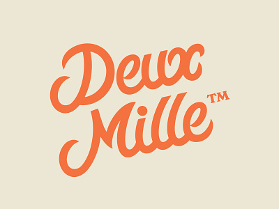 Logotype Lettering - Deux-Mille badge branding clothes clothes brand clothing brand cursive logotype custom logotype design fashion brand graphic design illustration lettering logo logotype retro retro logo retro logotype typography vector vintage logotype