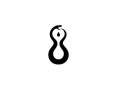 Snake + hourglass animal logo black and white branding concept double meaning drop endless exprimart hourglass infinity logo negative space niculescu roxana simple snake time venom
