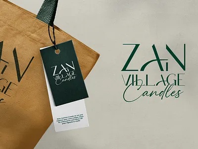 Zan (candles) brandind graphic handwriting logo minimal wordmark