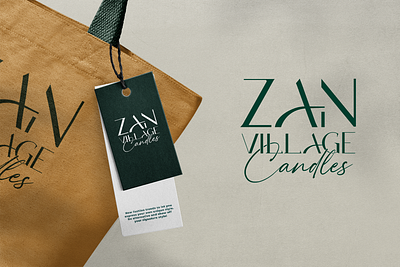 Zan (candles) brandind graphic handwriting logo minimal wordmark