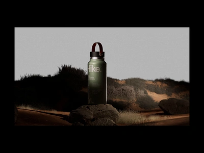 Hike Flask №001 branding c4d octane typography ui web