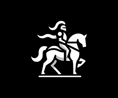 Knight Logo branding design graphic design horse icon illustration knight logo typography ui ux vector