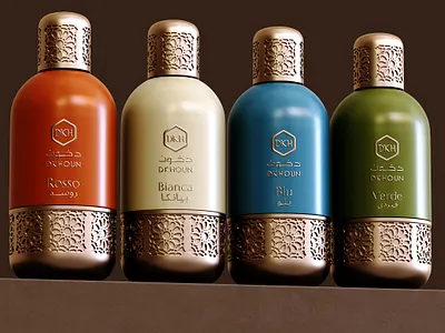 Dkhoun Glory: Perfume Bottle Design & 3D Visualization 3d rendering 3d visualization packaging design perfume design perfume rendering product design product visualization