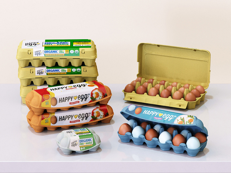 Mockup design for an egg product line 3d render 3d rendering 3d visualization egg packaging food packaging label design mockup packaging design packaging mockup product render product rendering product visualization