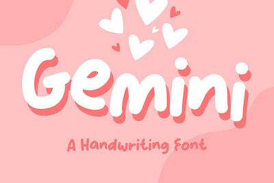 Gemini is a cute handwritten font education