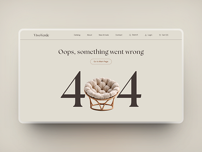 404 Page Not Found 404 design error furniture page not found store ui ux web