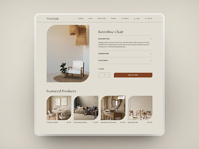 Furniture - Product Page furniture product product page store ui ux