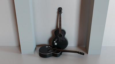 Guitar_3D Props 3d 3d printing 3dmodel 3dtexture concept art digital 3d game art game props guitar hard serface instument lighting mid poly real time reasticrender substancepainter