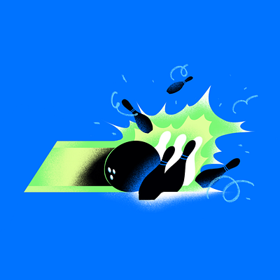 Bowling bowling bowling pin color design goal graphic illustration illustration sports strike