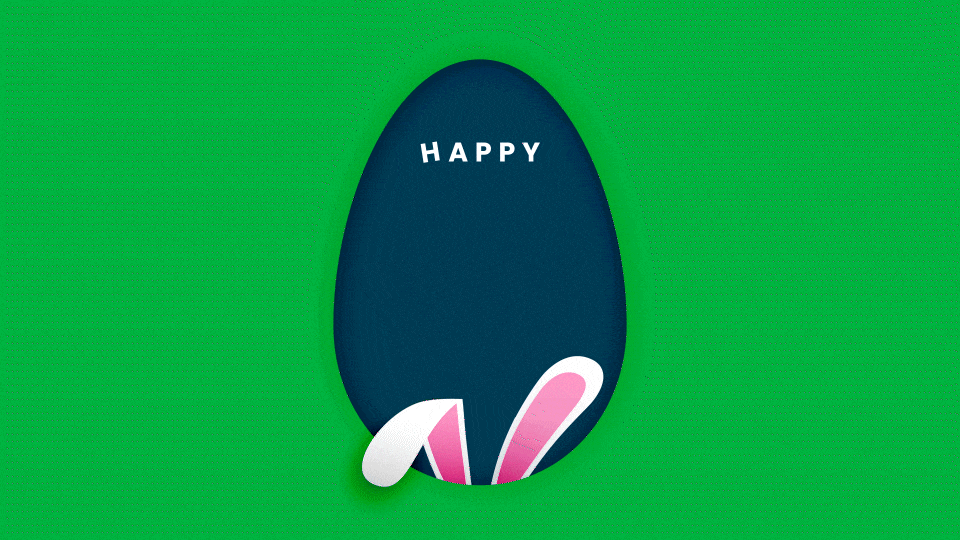 Happy easter day animation - Green Box 4k adobestock animation april cute day easter egg festive jesus motion graphics rabbit smile