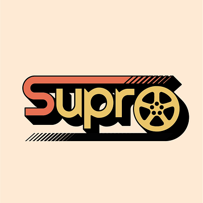 Retro version Supra branding ill illustration logo