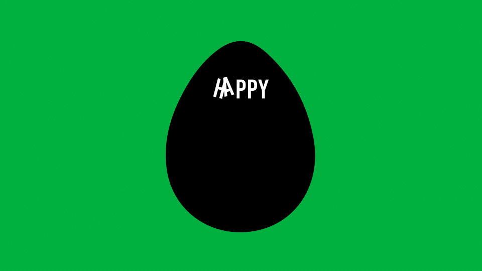 Happy easter day text animation - Green Box 4k adobestock animation april cute day easter egg festive green color greenbox jesus motion graphics rabbit smile