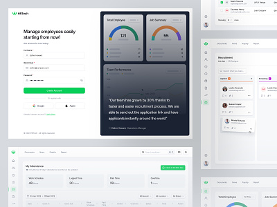 HR Management - Dashboard clean dashboard design designer graphic design hr hr management hris responsive design ui uidesign ux uxdesign web app web design website website design