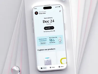 Goodness Water 3d animation app design branding clean color design ecommerce minimal motion graphics simple ui uidesign ux uxdesign webdesign