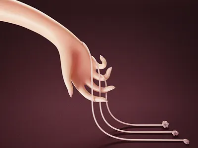 Defeat 3d 3d conceptual 3d illustration 3d minimal blender cgi concept conceptual defeat design digital art editorial flower girl hand illustration minimal