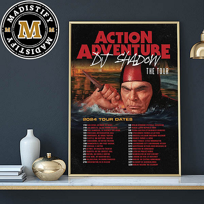 Dj Shadow Action Adventure 2024 Tour Dates List Home Decor Poste design poster