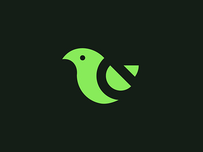 Birdly: Leafy Green Logo bird brand identity branding graphic design logo vector