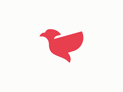 Crimson Cardinal bird bold brand identity branding clean design illustration logo minimal vector