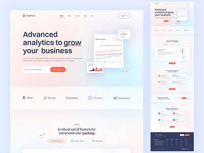 Business SaaS Website abu hasan analytics b2b webiste buraq lab business saas website clean colorful data design ecommerce homepage landing minimal saas startup template uiux web ui webdesign website design