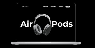 Apple Airpods MAX | UI/UX Design | WebDesign airpods apple branding figma graphic design ui ui interface uiux webdesign wireframing