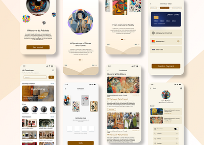 Mobile App design - art museum art case study museum product design ui uiux ux