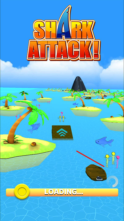 Shark Attack game ui 3d animation attack branding game ui graphic design logo motion graphics shark toonish ui