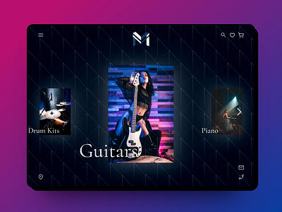 Web site for an online store of musical instruments figma ui ux uxui webdesign